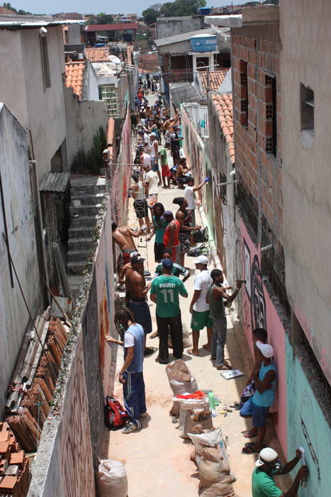 Vista do Beco, local do mutirão de grafite