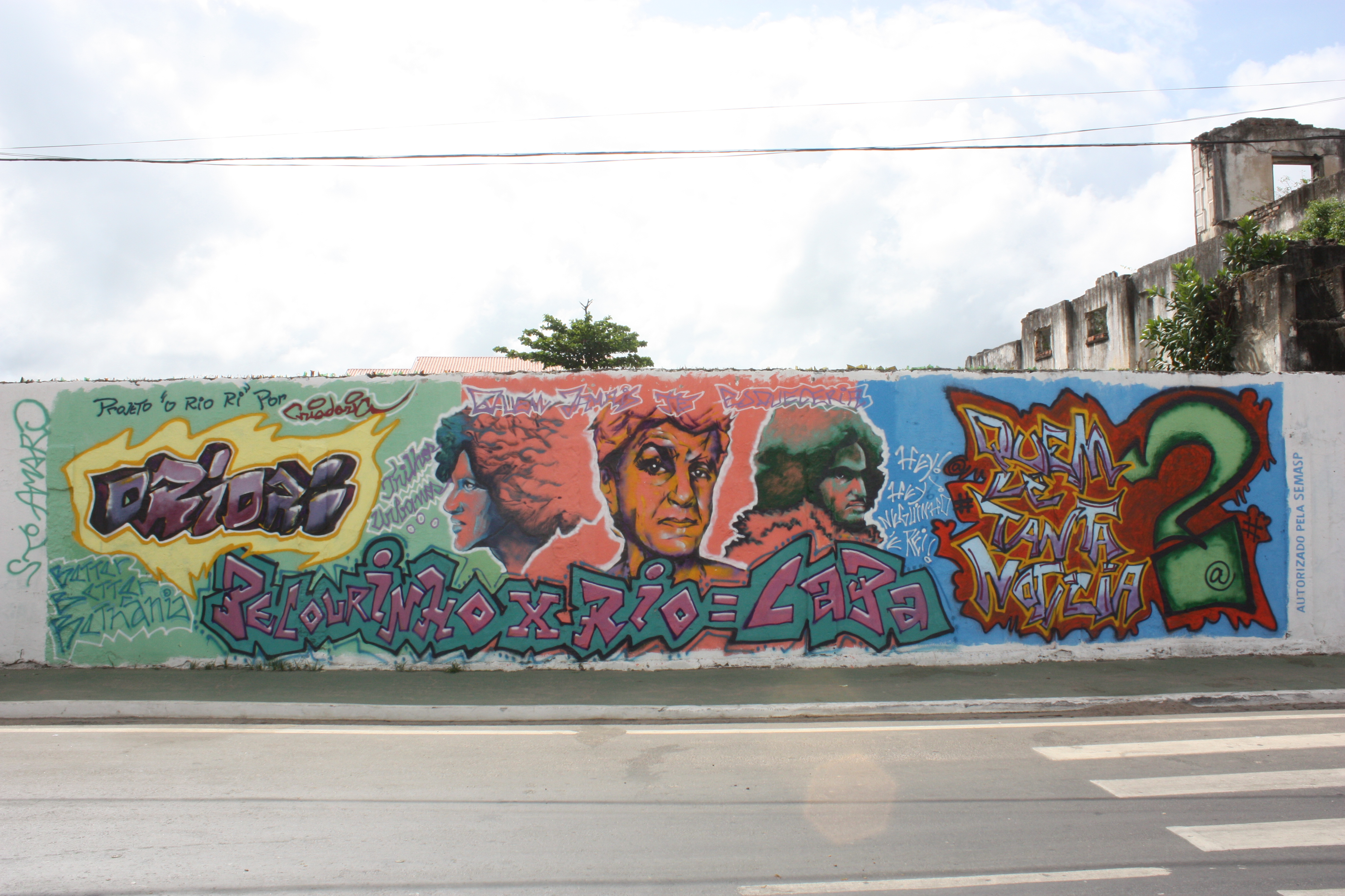 Grafite autorizado retrata fases musicais de Caetano Veloso