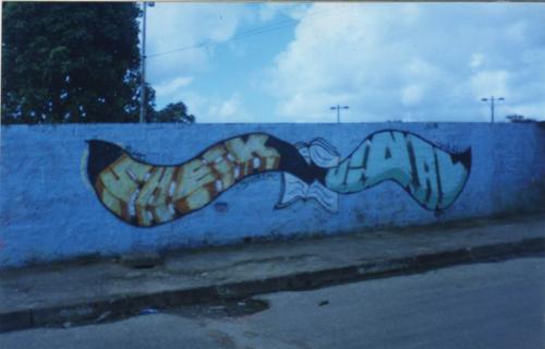 Sheik e Vidal: o tag da dupla marcou várias paredes do bairro de Águas Claras